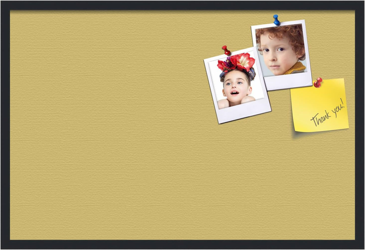 PinPix 36x24 Inch Cork Bulletin Board. This Decorative Framed Pin Board Comes with Honey Pastel Design and a Satin Black Frame. Ideal for Home Office Decor or Message Board (PinPix-1810)