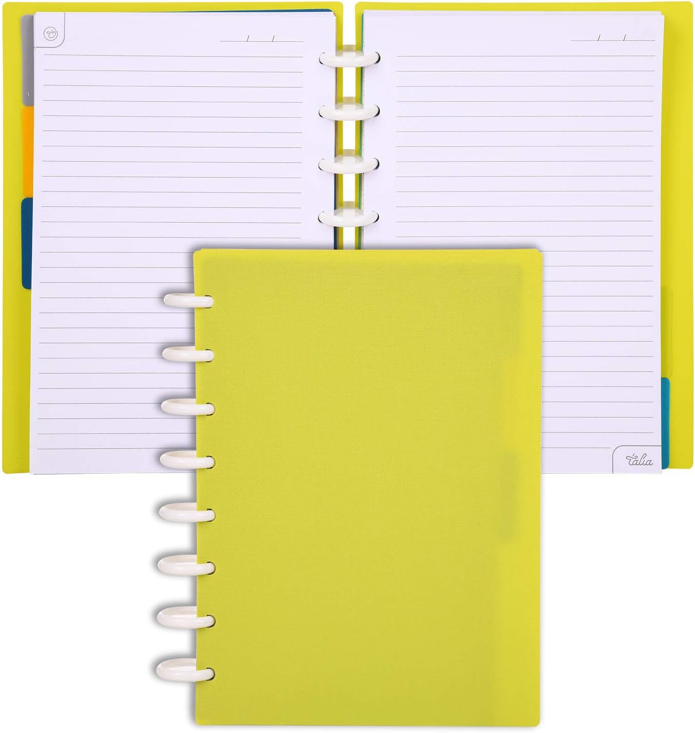 Talia Discbound Notebooks, Planner, Customizable, (Verdant Green, Junior (5.5in x 8.5in))