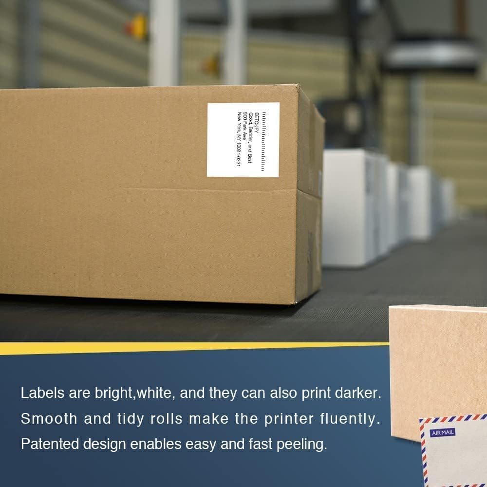 BETCKEY - Compatible Continuous Labels Replacement for Brother DK-2205 (2.4 in x 100 ft), Use with Brother QL Label Printers [10 Rolls]