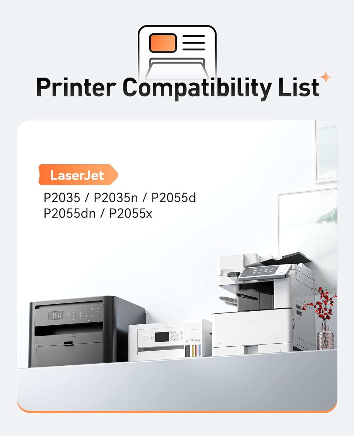 05A Black Toner Cartridge 2-Pack with Chip High Yield Replacement for HP 05A CE505A Cartridges Compatible with HP Laserjet P2035 P2035n P2055d P2055dn P2055x P2030 P2050 Series Printer Ink All-in-One