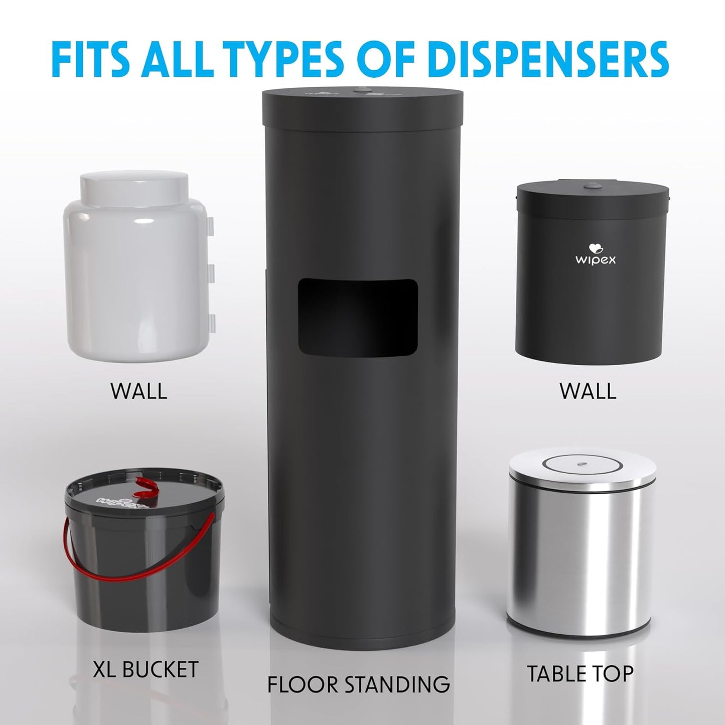 Wipex Max Out Sanitizing Wipes for Gyms - 2000 Wipes Economy Size Refill Rolls for Dispensers, 5"x8" - Ideal for High Volume Commercial Wellness Centers, Schools, Public Facilities & Studios