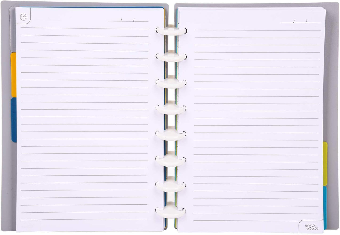 Talia Discbound Notebooks, Planner, Customizable, (Cool Grey, Junior (5.5in x 8.5in))