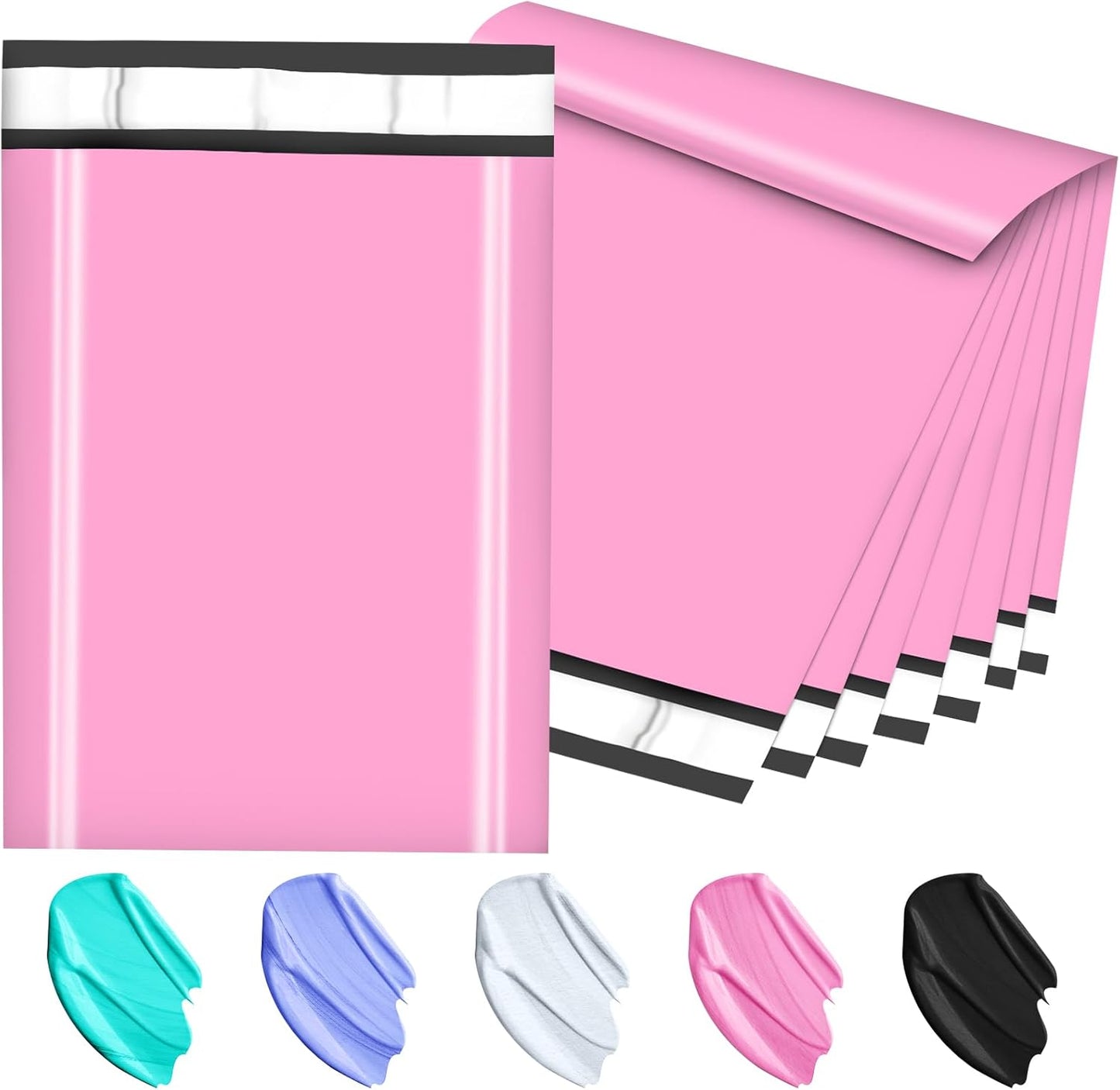 Poly Mailers 10x13 Inch 200 Pcs, Pink Shipping Bags, Mailing Envelopes with Self Seal Adhesive Strip, Waterproof and Tear-Proof Poly Bags for Non-Fragile Items