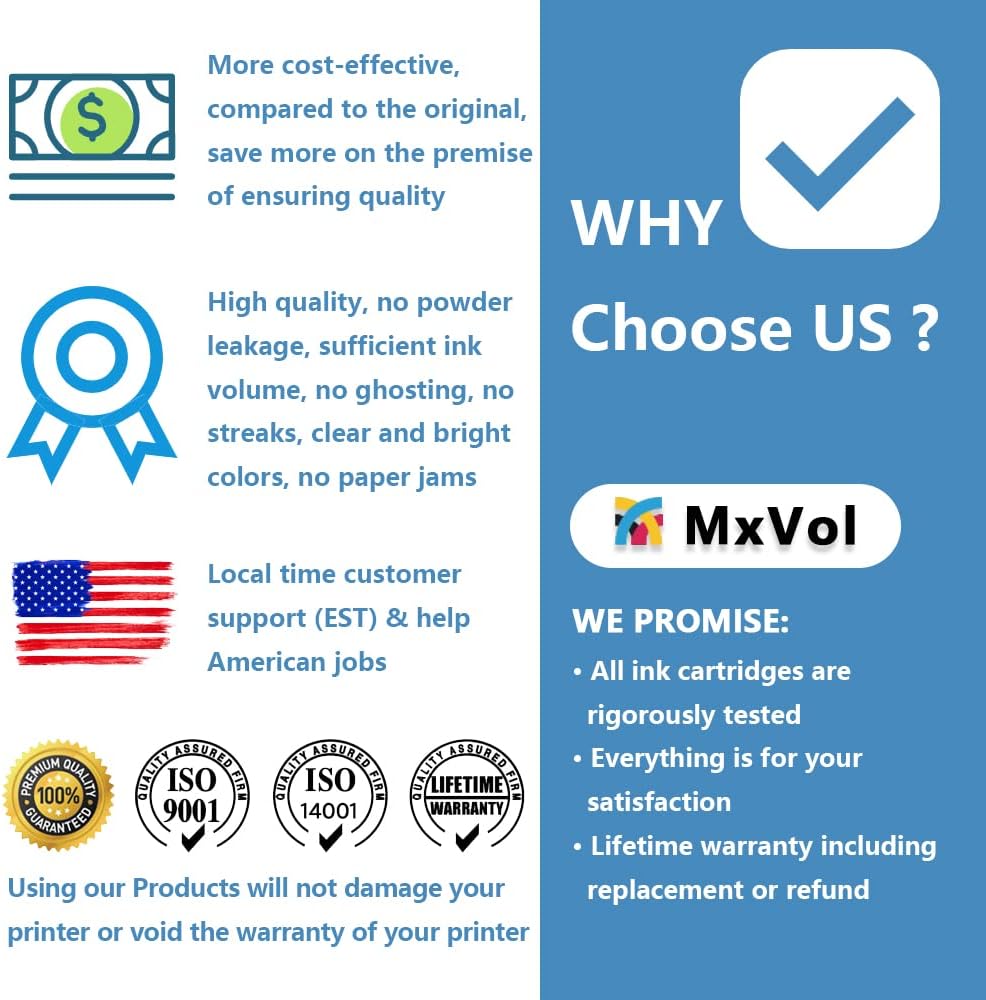 MxVol Compatible TN433 TN431 TN-433 Toner Cartridge Replacement for Brother TN 433 TN-431 MFC-L8900CDW MFC-L8610CDW HL-L8360CDW HL-L8260CDW Printer Toner (TN433BK TN433C TN433M TN433Y, 4-Pack)