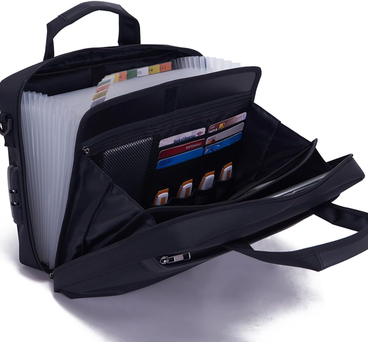 BARDOLPH Heavy Duty Accordian File Organizer with Handle