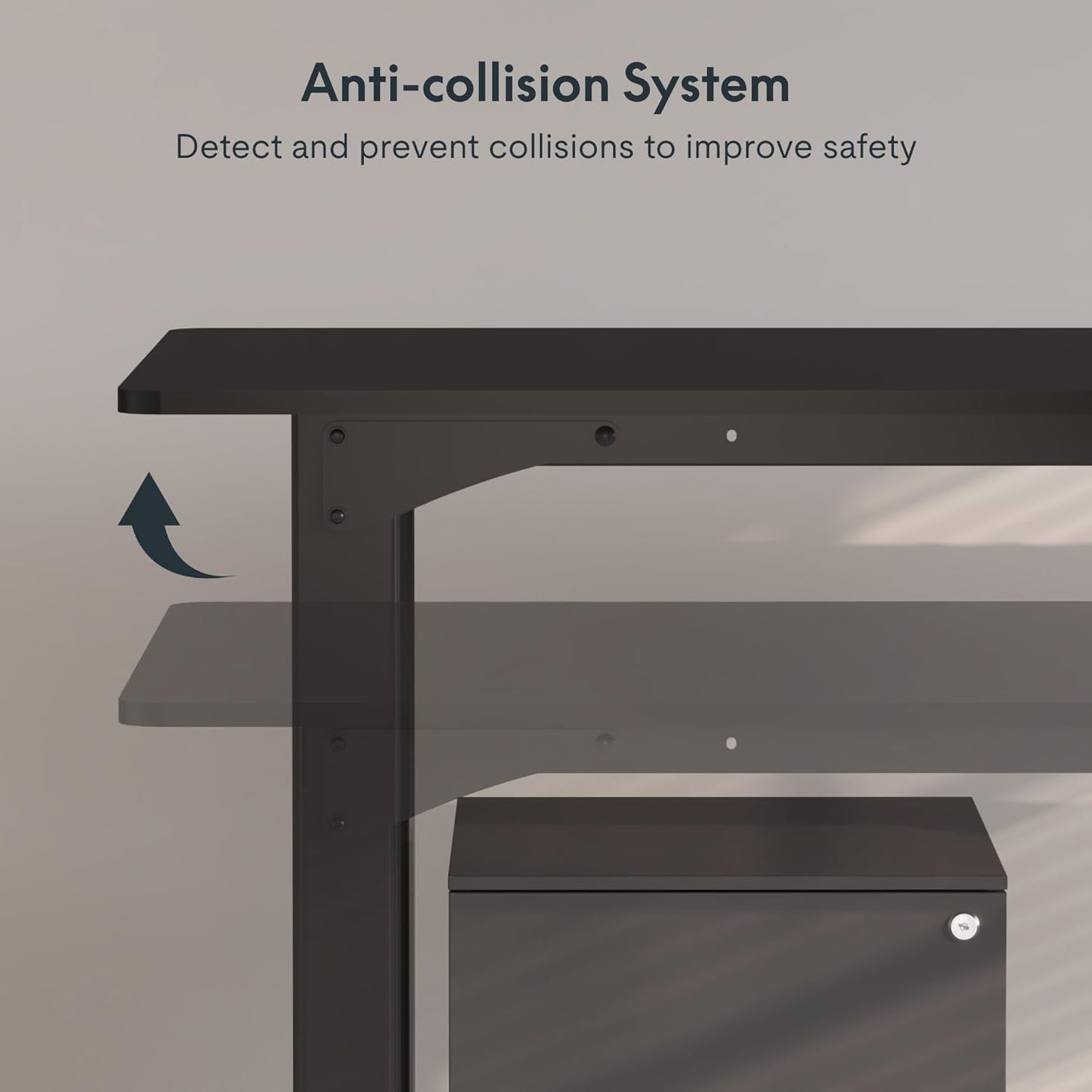 SANODESK 4-Leg Standing Desk, Electric Height Adjustable Desk with Memory Presets for Home Office, Stand up Desk Computer Workstation, 55x28 Inches Black