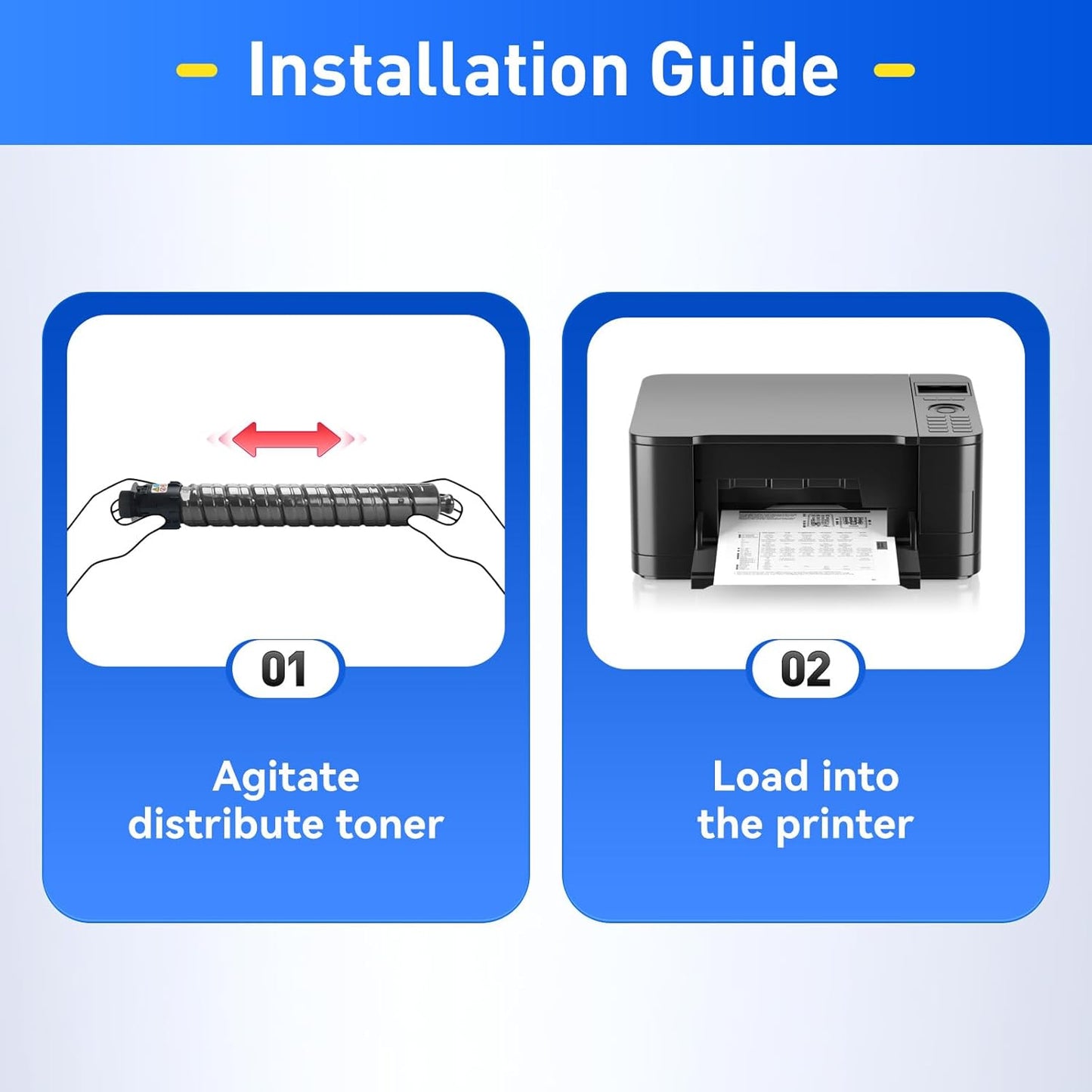 MP C2003 C2503 High Yield Toner Cartridge Set 4-Pack Black Cyan Magenta Yellow Replacement for Ricoh 841918 841921 841920 841919 Toner Aficio C2003 C2503 C2004 C2504 C2004ex C2504ex Laser Printer Ink