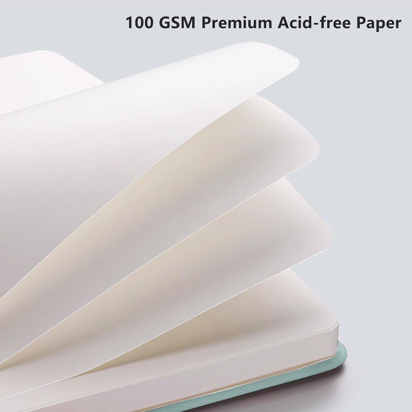 RETTACY Blank Journal Notebook, 192 Pages, A5 Medium Size (5.7'' x 8.3''), Leather Hardcover, 100 GSM Thick Paper, for Sketching, Drawing, Painting (Blue-gray)