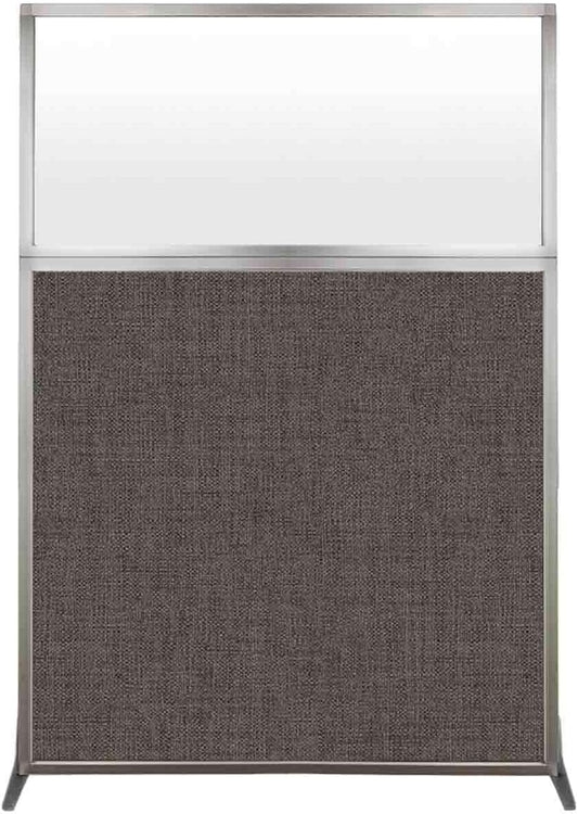 Versare Hush Screen Portable Room Divider | Workstation Wall Divider | Freestanding Privacy Hush Panels | Frosted Windows | Fabric Office Divider Screen | Great for Room Separation