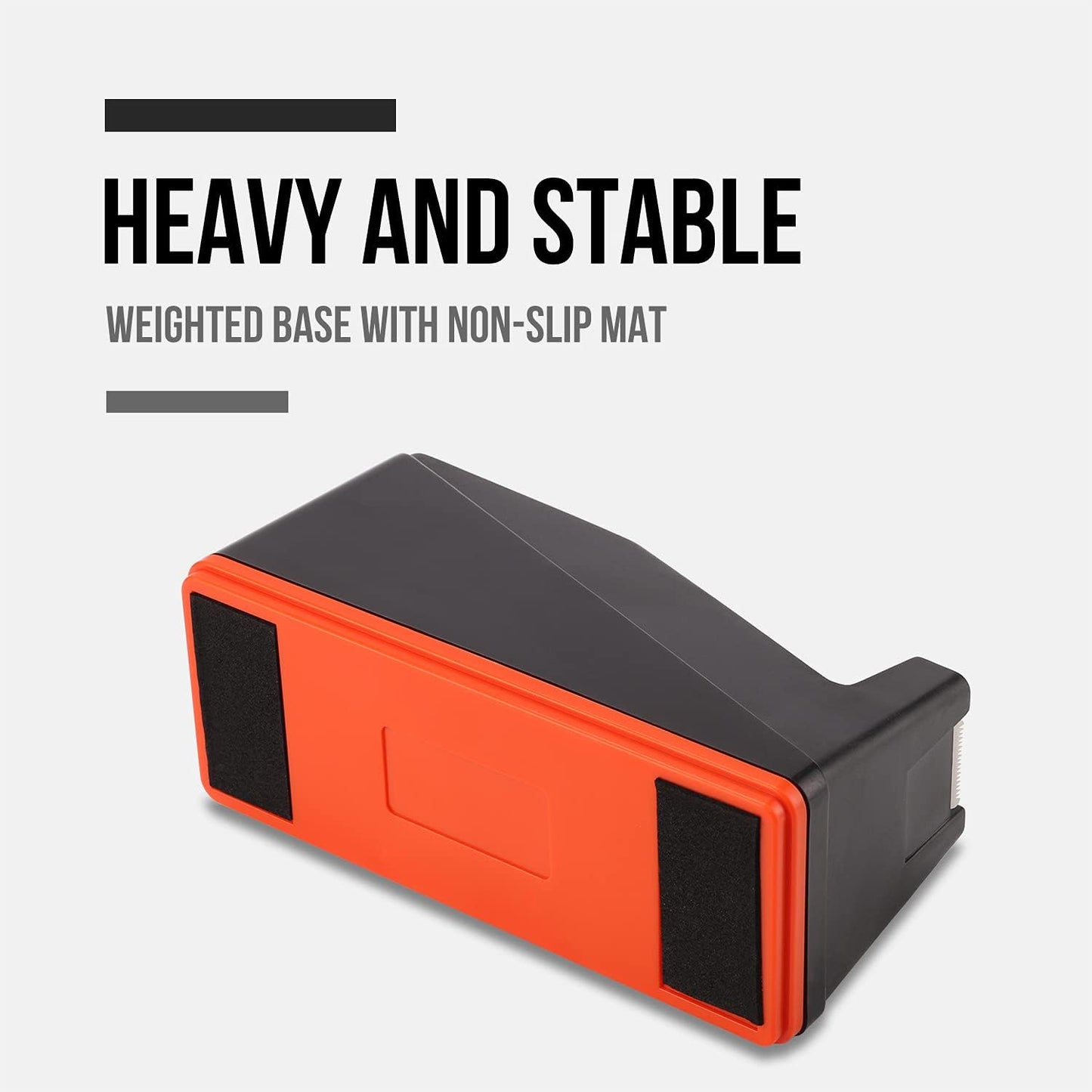 Lichamp 2 Pack Desktop Tape Dispenser Holder with Large 3 Inch Core for Masking, Heat Transfer Sublimation, Painters, Freezer and Kitchen Tapes, 0228BK