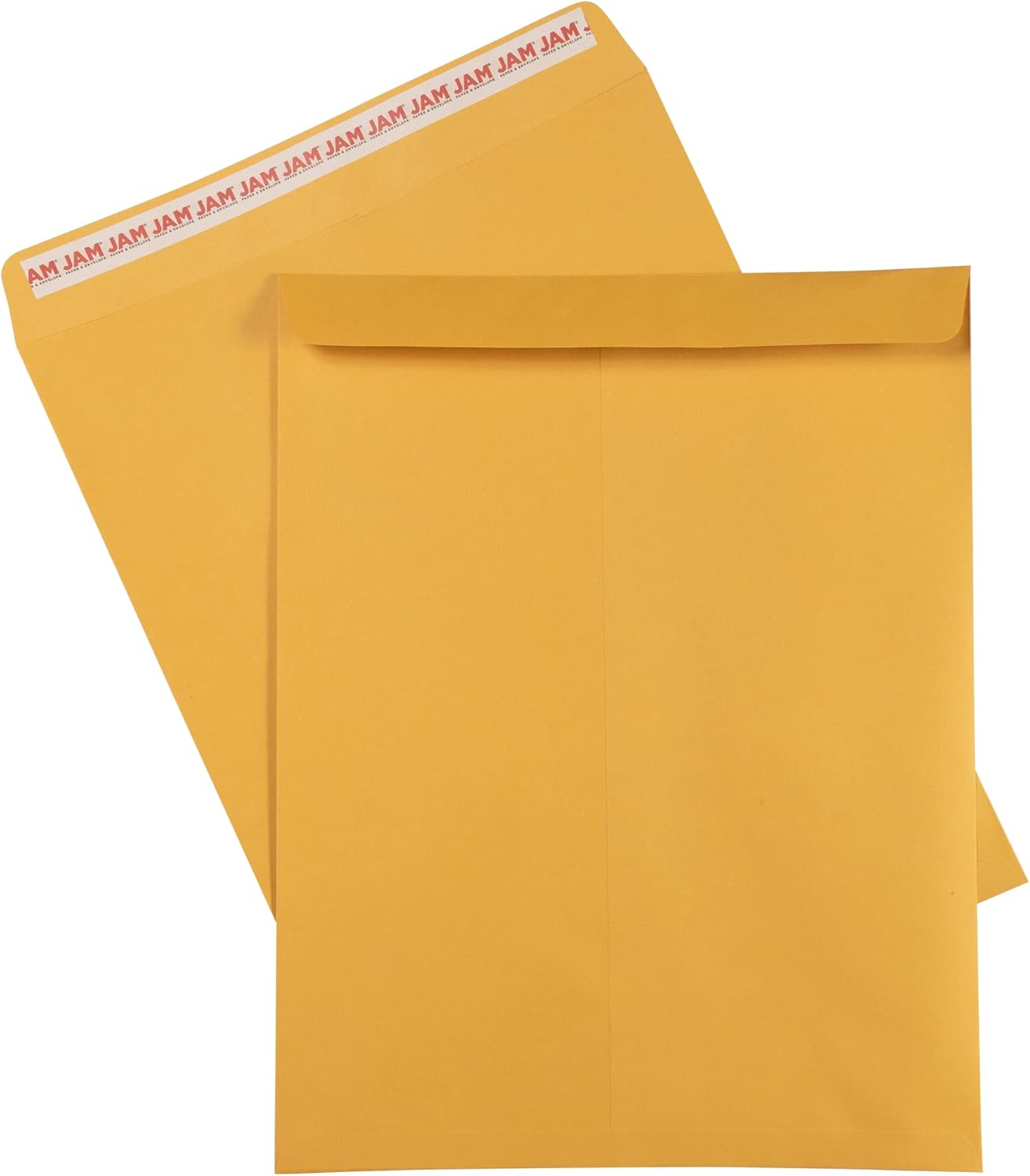JAM PAPER 12 x 15 1/2 Open End Catalog Recycled Envelopes with Peel and Seal Closure - Brown Kraft - 100/Pack