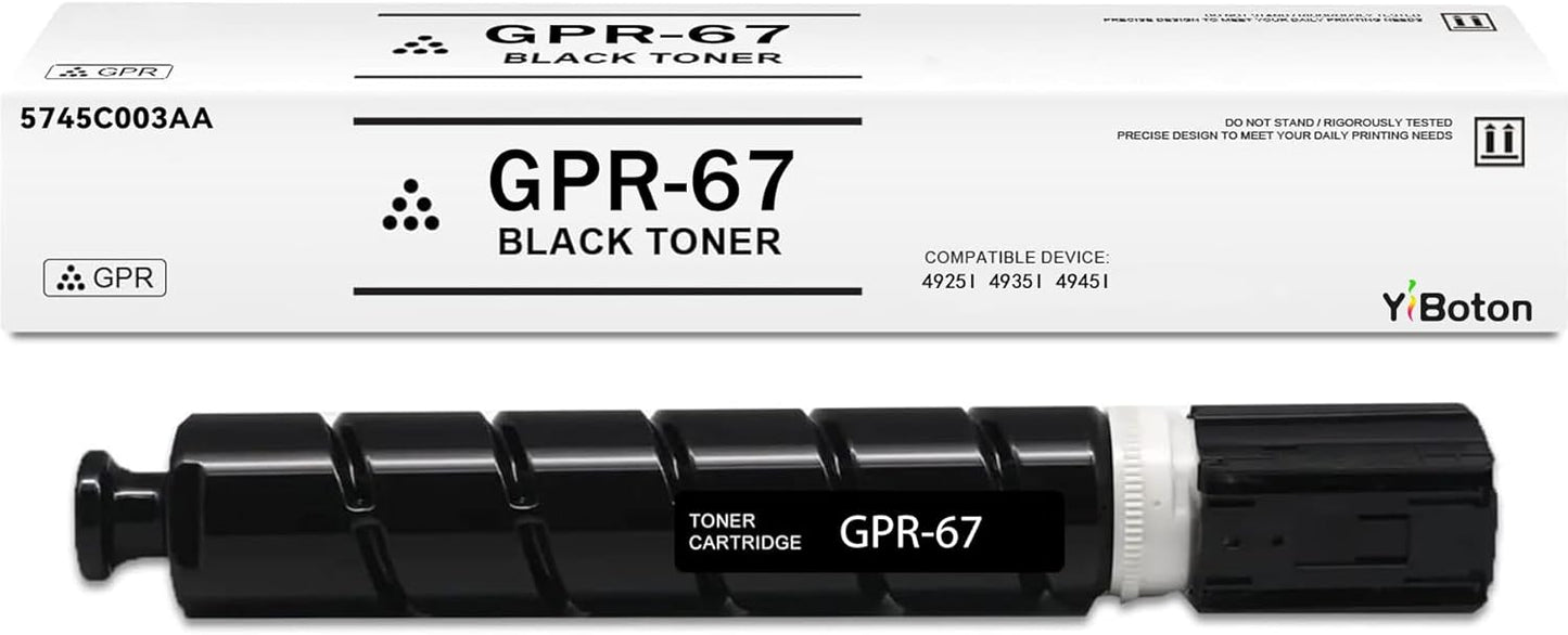 GPR-67 GPR67 High Capacity Black Toner Cartridge 5745C003AA Compatible for Canon GPR-67 GPR67 imageRUNNER Advance DX 4925i DX 4935i DX 4945i Printer