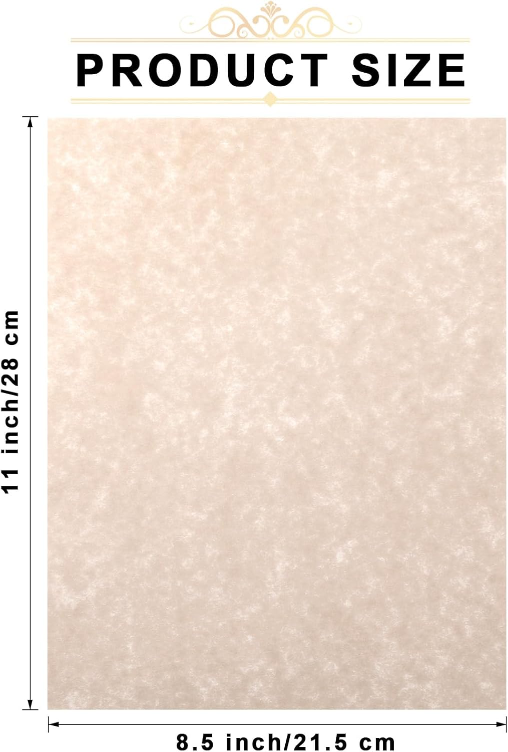 Epakh 150 Pcs Old Age Parchment Paper 8.5 x 11 Inch Standard Letter Vintage Colored Old Parchment Semblance Double Side Printing Paper (Dark Beige)