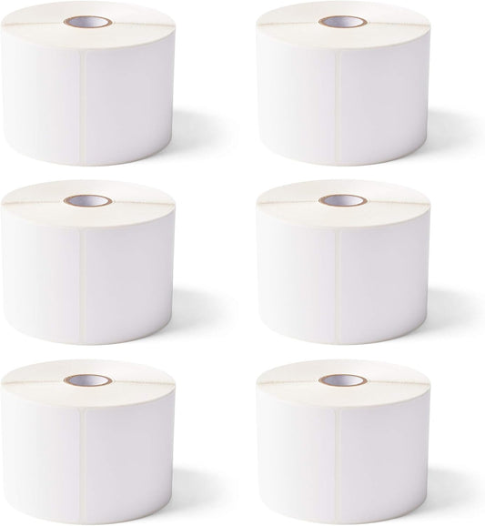 Zebra 3 x 3 in Direct Thermal Paper Labels Z-Perform 2000D Permanent Adhesive Shipping Labels 1 in Core 6 rolls 10031638SP