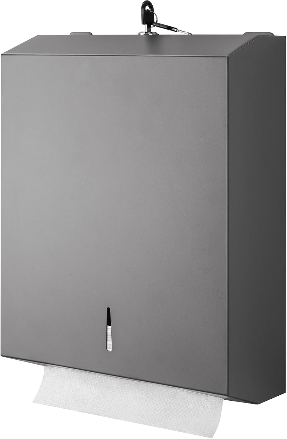 Paper Towel Dispenser Wall Mount Commercial c-fold/Multi-fold/Tri-fold, Touchless Hand Towel Dispenser with Lock(Dark Grey)