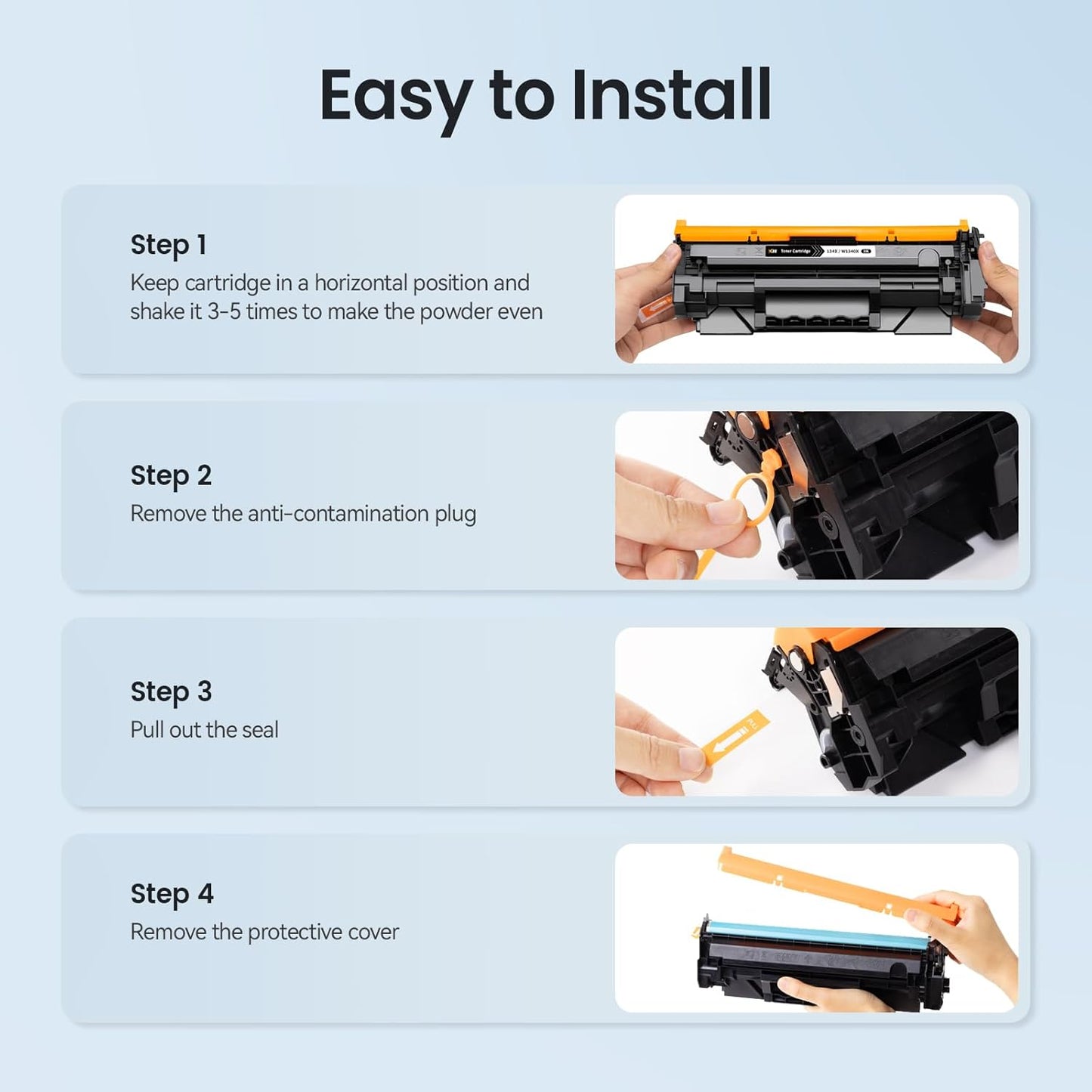 XJI 134X(with Chip) High Yield Compatible Toner Cartridges Replacement for HP 134 X A W1340X 134A W1340A Ink, for Laser Jet M209dw MFP M234dw M234sdn M234sdw Printer Black
