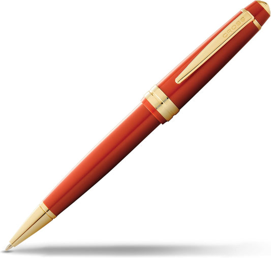 Cross Bailey Light Refillable Ballpoint Pen Presented in a Everyday Gift Box - Medium Point, Black Ink, Polished Amber