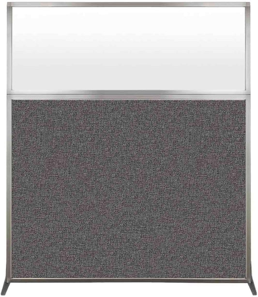 Versare Hush Screen Portable Room Divider | Workstation Wall Divider | Freestanding Privacy Hush Panels | Frosted Windows | Fabric Office Divider Screen | Great for Room Separation