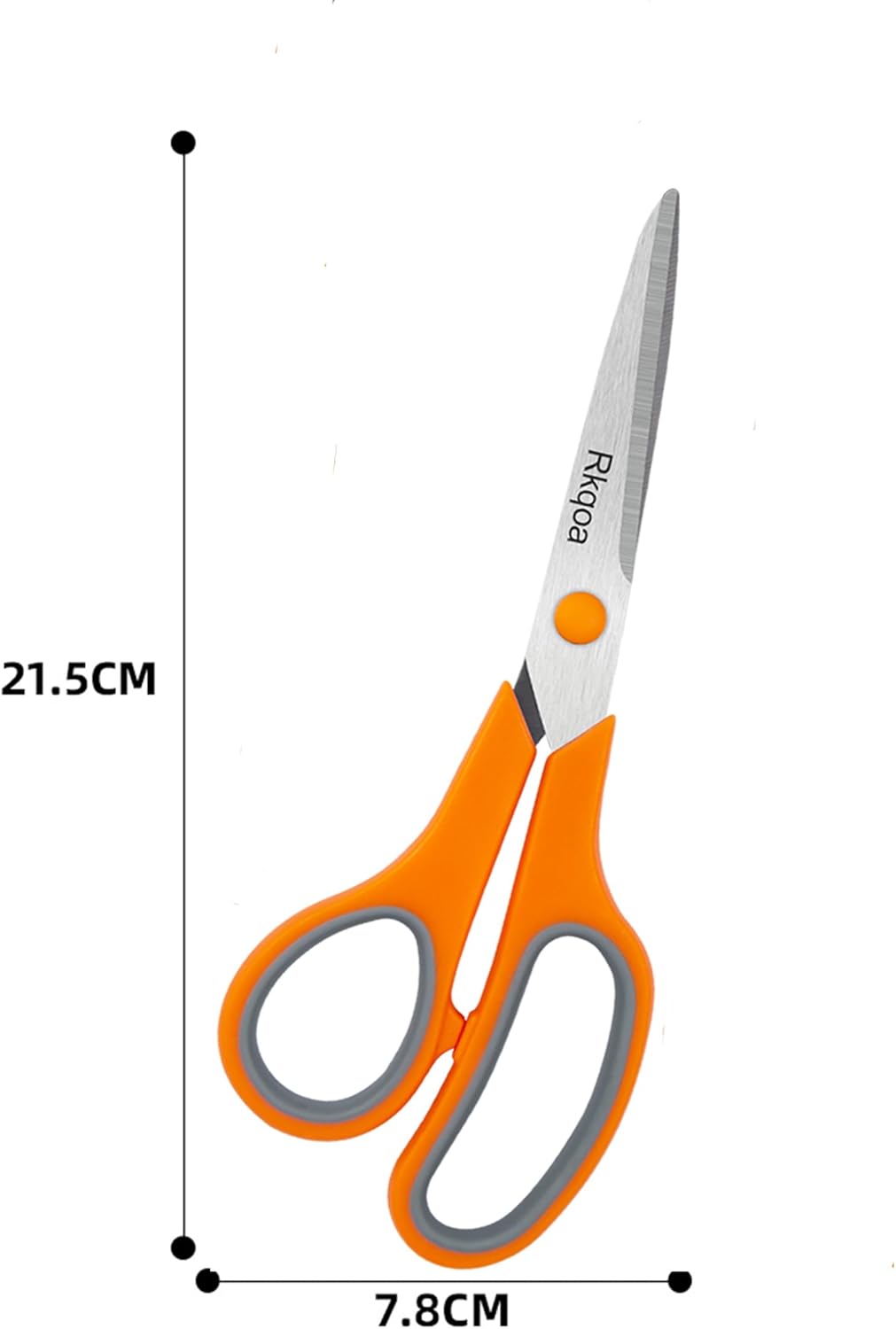 Scissors, Rkqoa 8" All Purpose Office Scissor 6 Pack - Comfort-Grip Sharp Shears for Office School House Sewing Fabric Crafts Arts Desk Classroom Supplies, Teacher/Class Scissors