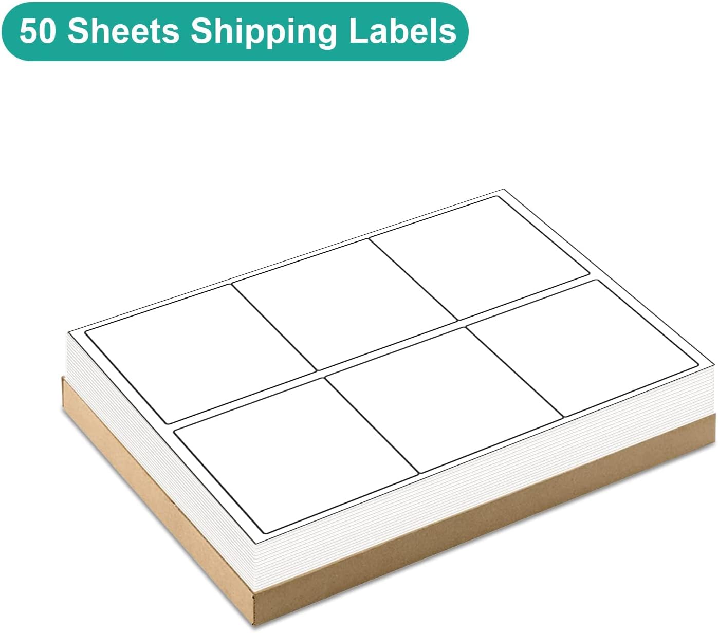 MFLABEL 3-1/3" x 4" Shipping Address Sticker, FBA Labels, 6-UP Sticker Label, White Shipping Label, Easy to Peel, Address Paper for Laser/Ink Jet Printer, 6 Per Page (9000 Labels, 1500 Sheets)