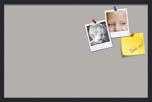 PinPix 34x22 Inch Cork Bulletin Board. This Decorative Framed Pin Board Comes with Dark Stone Design and a Satin Black Frame. Ideal for Home Office Decor or Message Board (PinPix-1808)