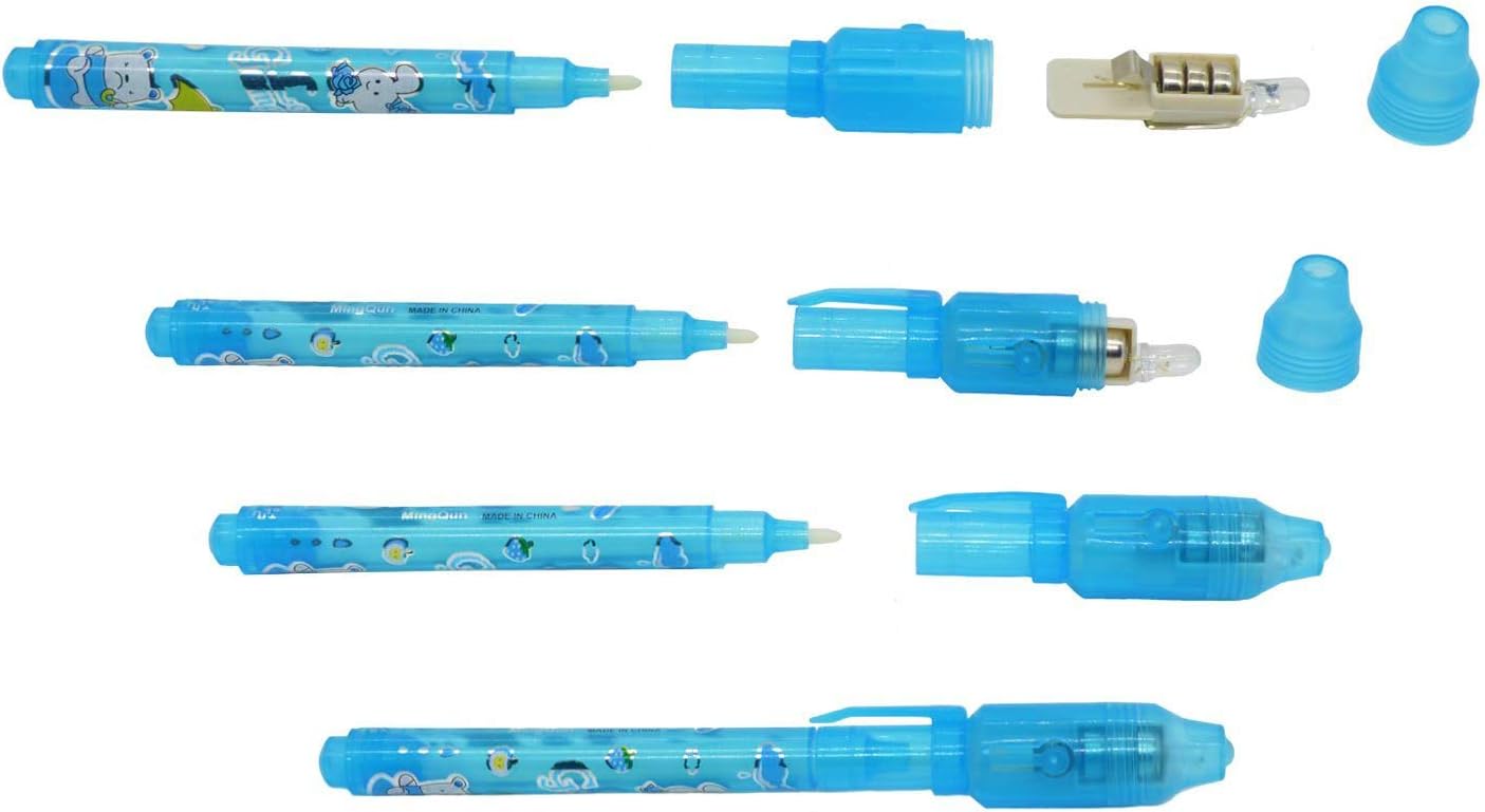 Invisible Ink Pen, Spy Pen Secret Message Writer with uv Light Magic Marker for Drawing Fun Activity Kids Party Favors Ideas Gifts and Stock Stuffer (24pcs)