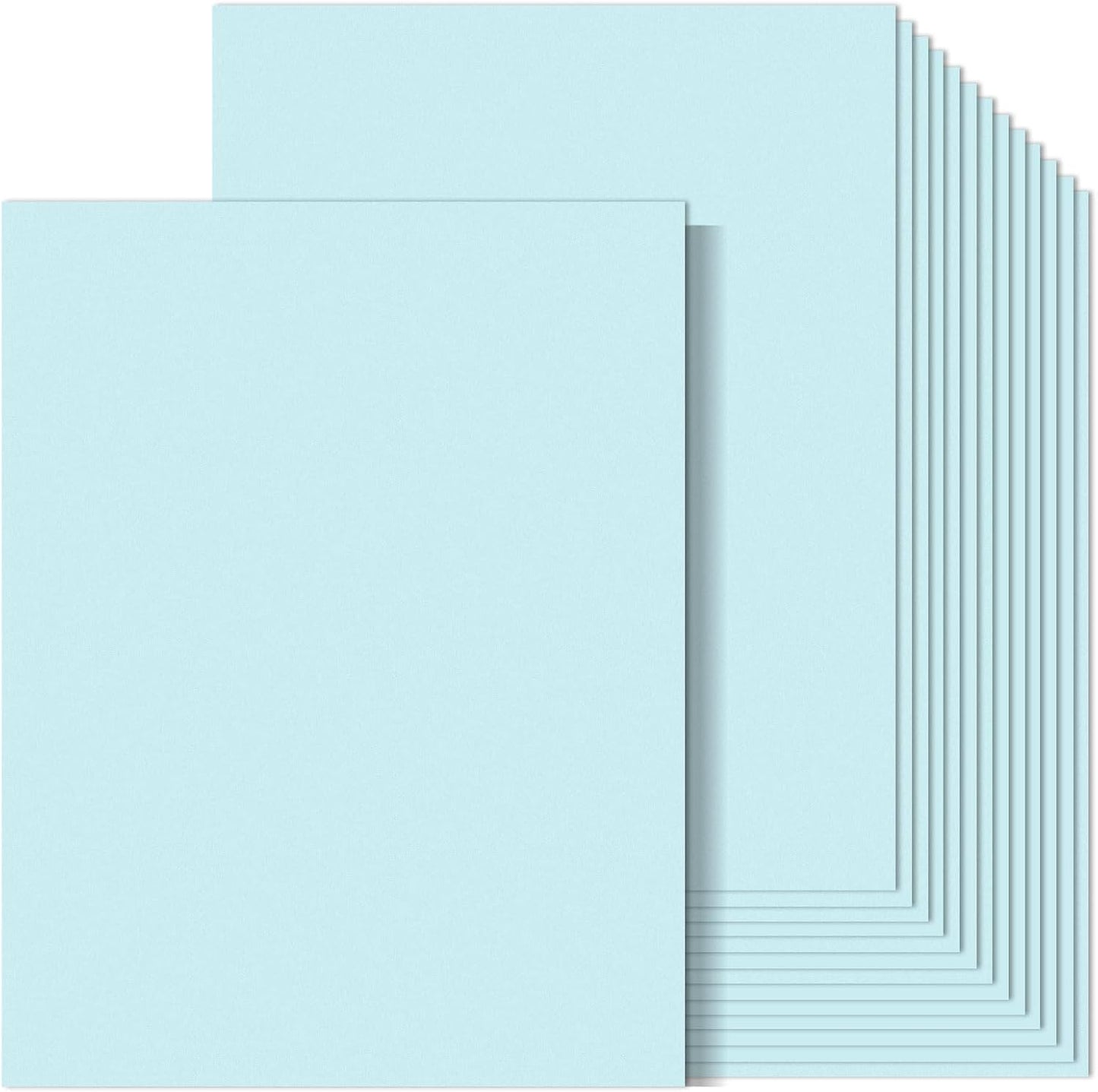 MixTeach 100 Sheets Light Blue Cardstock 8.5 x 11 Inch Thick Cardstock Paper, 250gsm/92lb Double Sided Light Blue Cardstock Printer Paper for Cards Making Crafts Scrapbook Invitations Drawing Printing