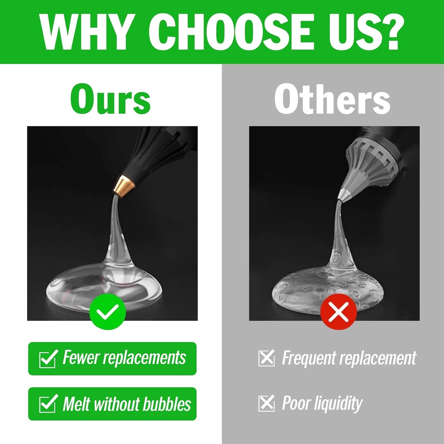 150 PCS Hot Glue Sticks, Full Size 8" Long x 0.43" Diameter Glue Sticks for Glue Gun, Widely Used in Wood, Metal, Glass, Plastic, Floral, Fabric, and More