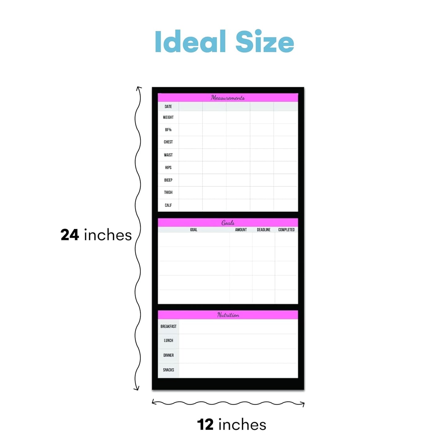 Weekly Planner Pad - Notepad Scheduling System - Dry Erase Board, Task List, and Calendar - Planning Poster for Time Management, Workout, Exercise, and Weight Loss - Expandable Desk Notepad