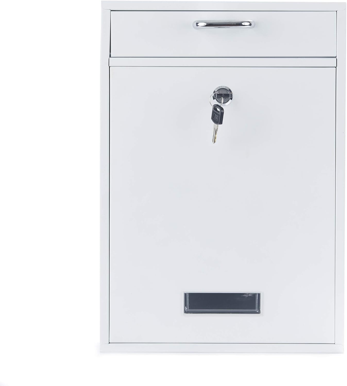 Wall Mounted Locking Vertical Dropbox Mailbox - Safe and Secure (Large) | Made with Galvanized Steel
