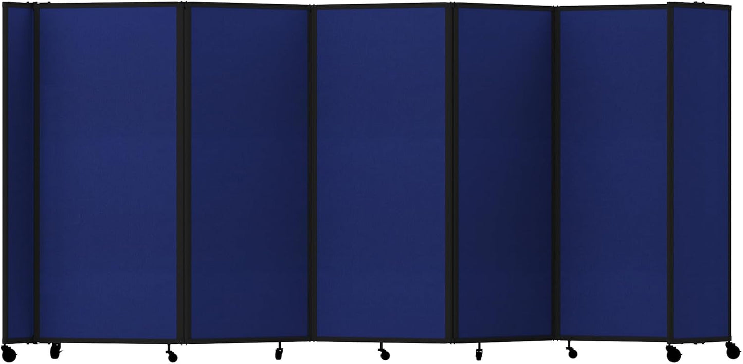 Versare Room Divider 360 Portable Wall Partition | Folding Panels | Large Freestanding Divider | Locking Wheels | Temporary Room Separator