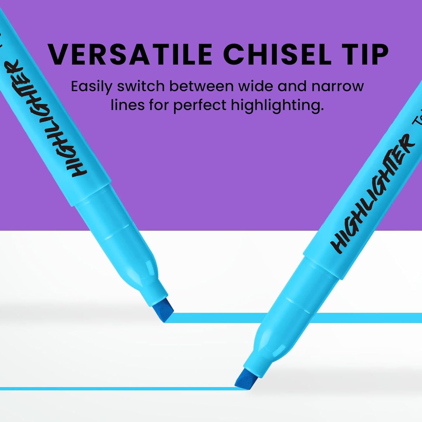 Taja 30 Pack Highlighters Bulk Assorted Bright Colors, 6 Colors Chisel Tip Highlighters Markers Set with No Bleed Ink, Perfect for School & Office Supplies