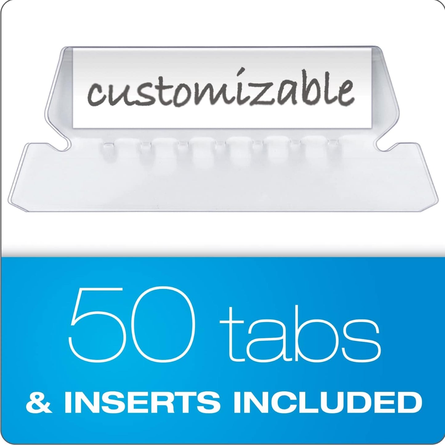 Pendaflex Black Hanging File Folders, 8.5 X 11 Letter Size with 1/5 Cut Adjustable Tabs - 50 Pack