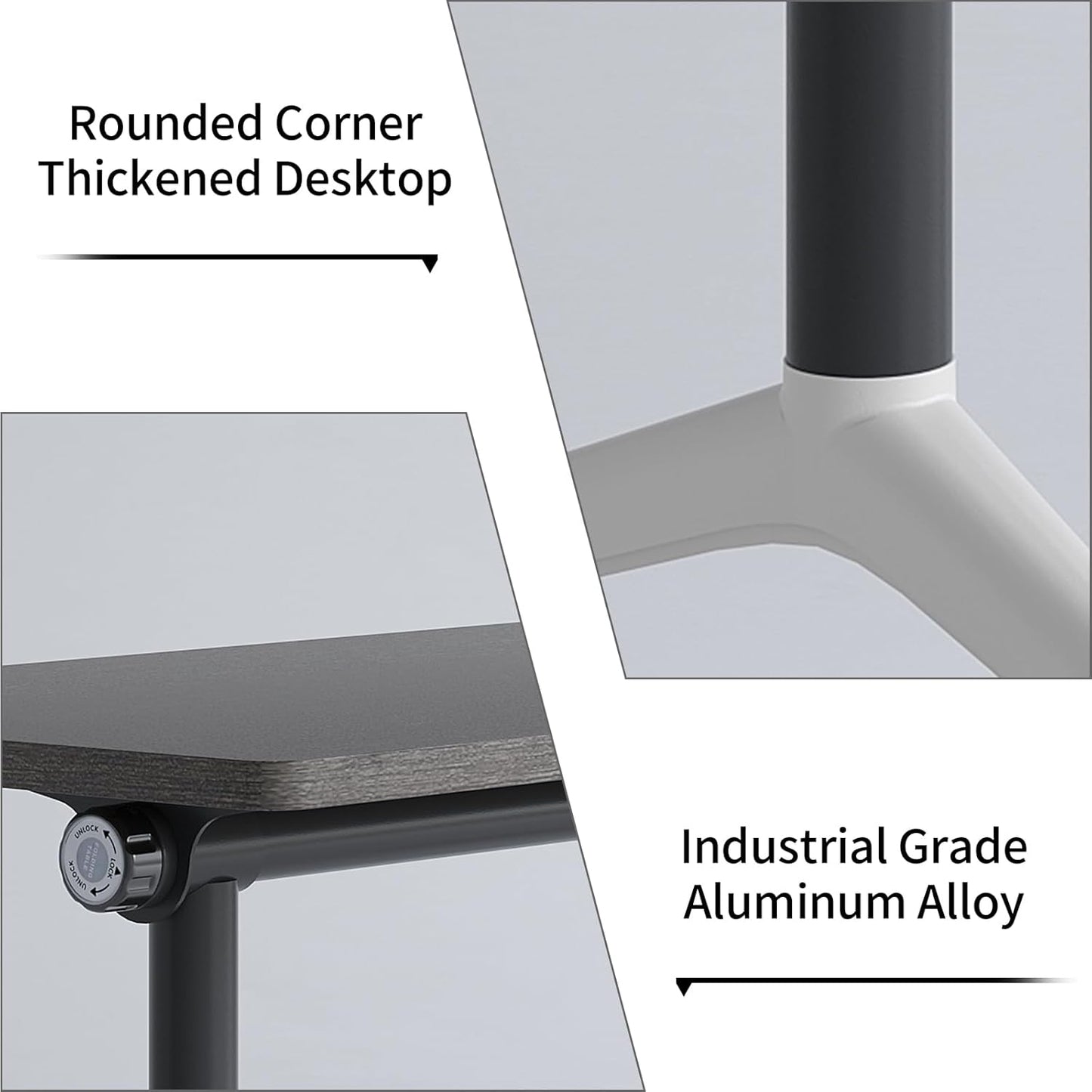 Conference Room Table with Flip-Top Design for Dynamic Meetings, Business Table Computer Desk with Heavy-Duty Frame,Foldable Seminar Meeting Tables for Home Office (2, B, 47.2IN)