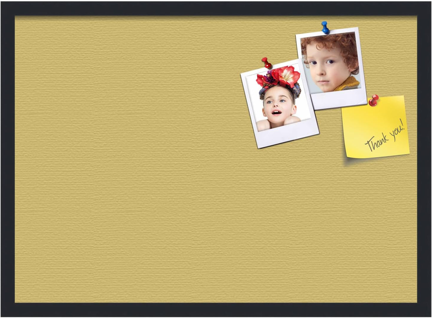 PinPix 28x20 Inch Cork Bulletin Board. This Decorative Framed Pin Board Comes with Honey Pastel Design and a Satin Black Frame. Ideal for Home Office Decor or Message Board (PinPix-1810)