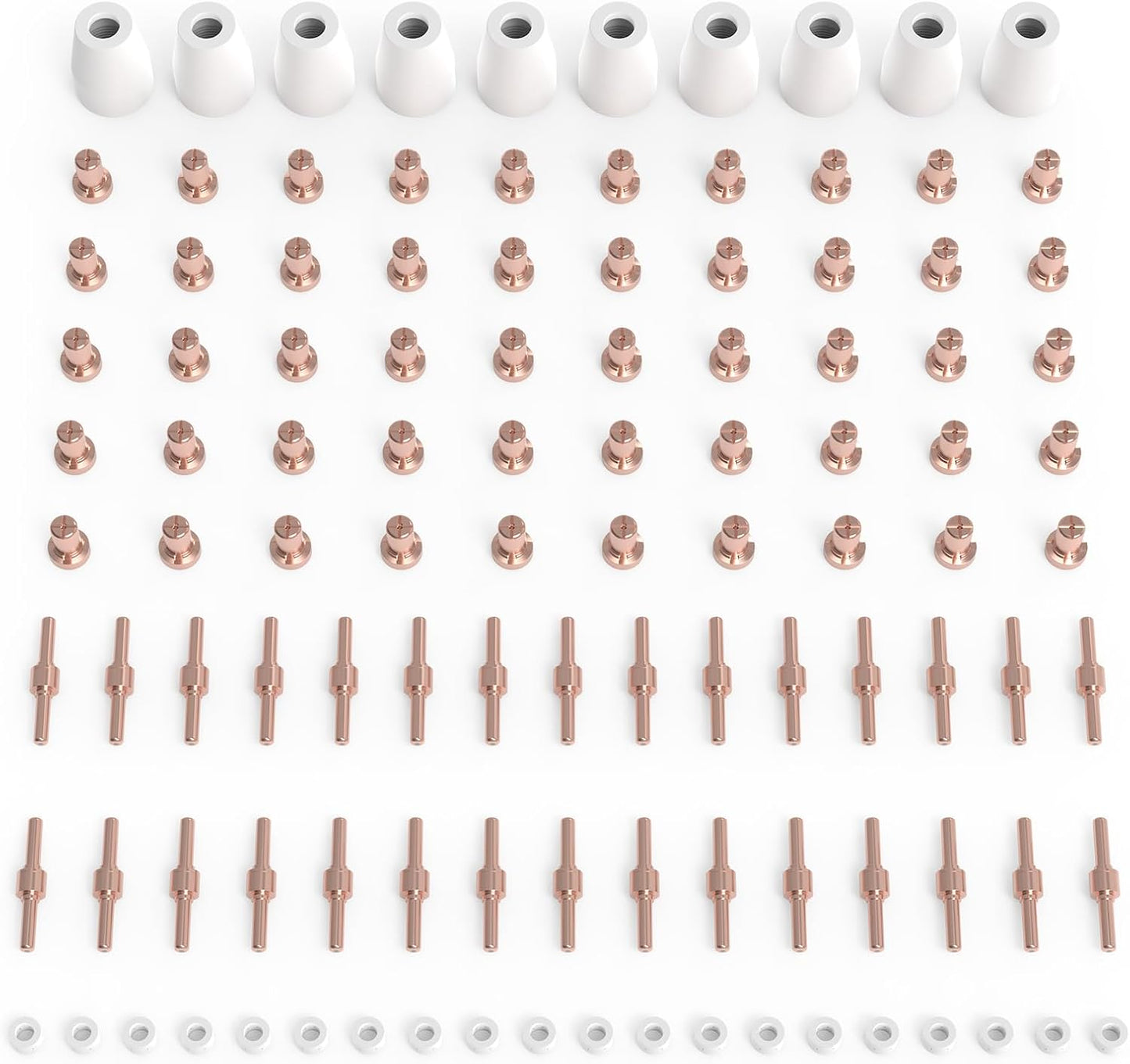 TOOLIOM 110Pcs Plasma Cutter Torch Consumables PT31 Electrode Nozzles Cups Kit Fit CUT40 CUT50 with Plasma Cutting Torch PT31 LG40