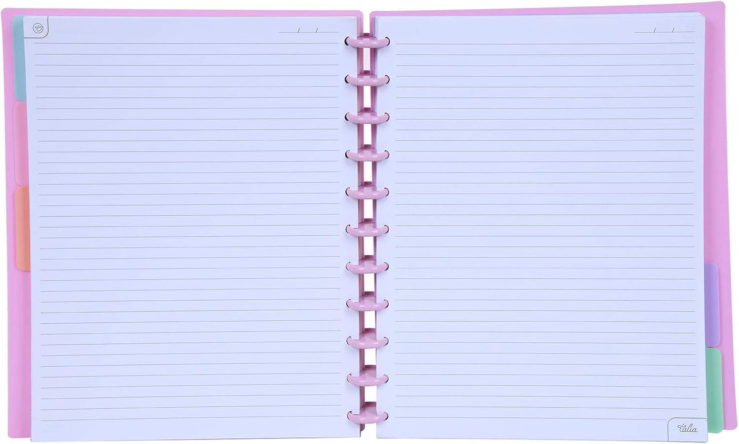 Talia Discbound Notebooks, Planner, Customizable, (Spring Pink w/Spring Pink Discs, Letter (8.5in x 11in))