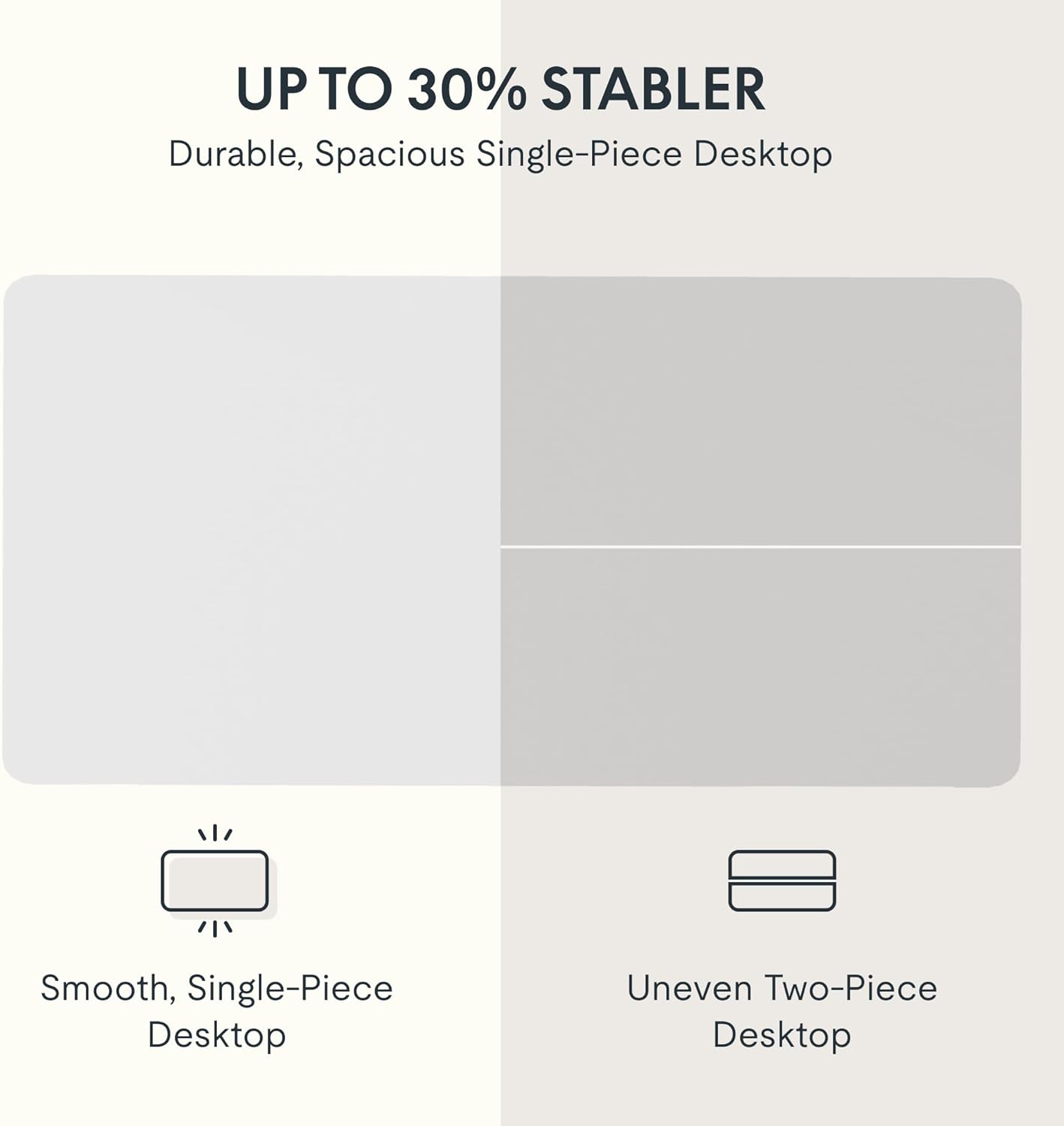 FLEXISPOT EN2 Whole-Piece Standing Desk with Clamp Power Strip, 48 x 24 Electric Stand Up Height Adjustable Desk with Cable Management (White Frame + 48" White Wood Grain Desktop)