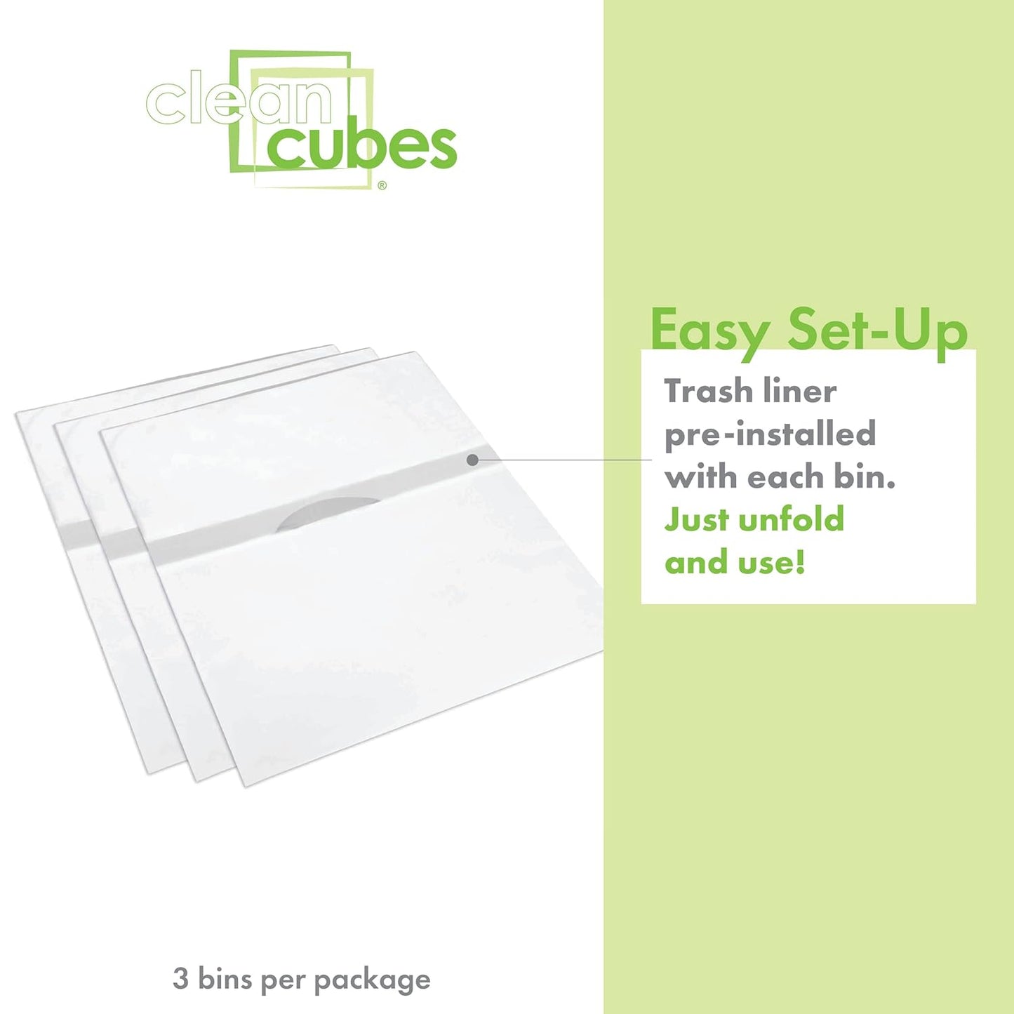 | 4 Gallon Disposable Trash Cans (6-Pack) with Fitted Trash Bags - Reusable Garbage and Recycling Bins for Parties, Events, and More (White - 12” Height x 10” Width x 8” Depth)