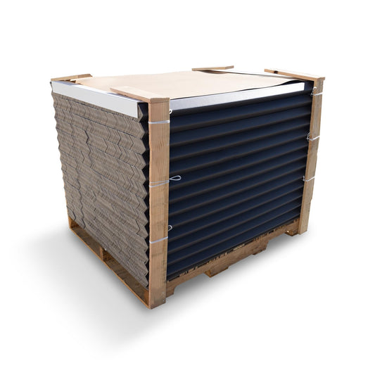 IDL Packaging Cardboard Edge Protectors 2" x 2" x 48", Full Pallet of 2800 pc, Black - V-Board Reinforced Corner Protectors - Regular-Duty Cardboard Corners for Shipping