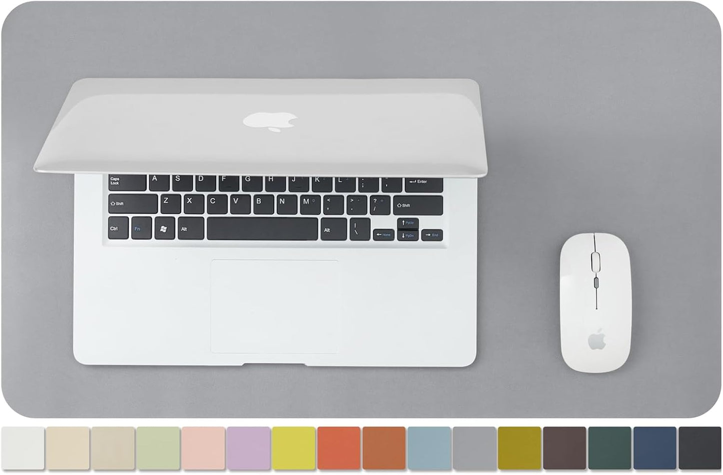 Leather Desk Mat - Small Non-Slip PU Desk Pad for Office and Home - Desk Organization and Accessories - Ideal for Large Mouse Pad and Small Desk Mats on Top of Desks (Dark Gray,23.6"x 13.8")