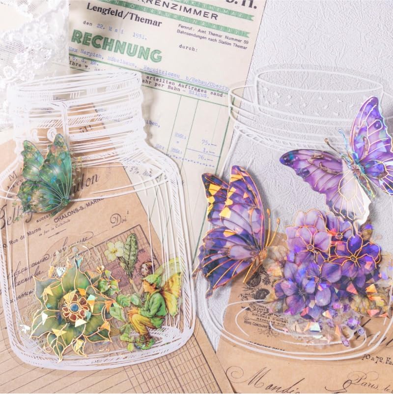 Alideco 120pcs Scrapbook Stickers Flowers and Plants Scrapbooking Junk Journal Crafts Embelishment Decoration Diary Stickers (conglinzhijing)