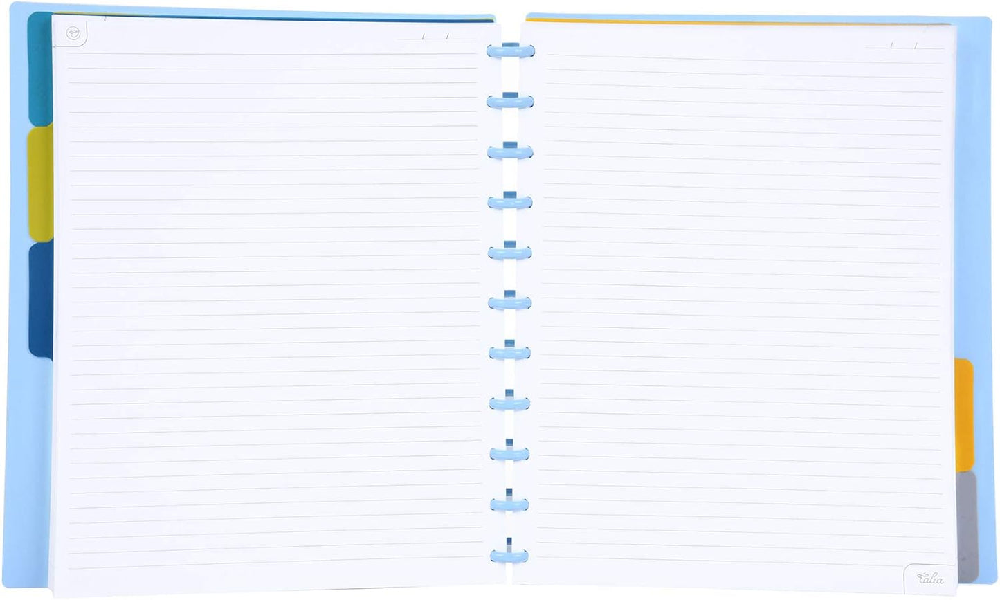 Talia Discbound Notebooks, Planner, Customizable, (Arctic Ice w/Arctic Ice Discs, Letter (8.5in x 11in))