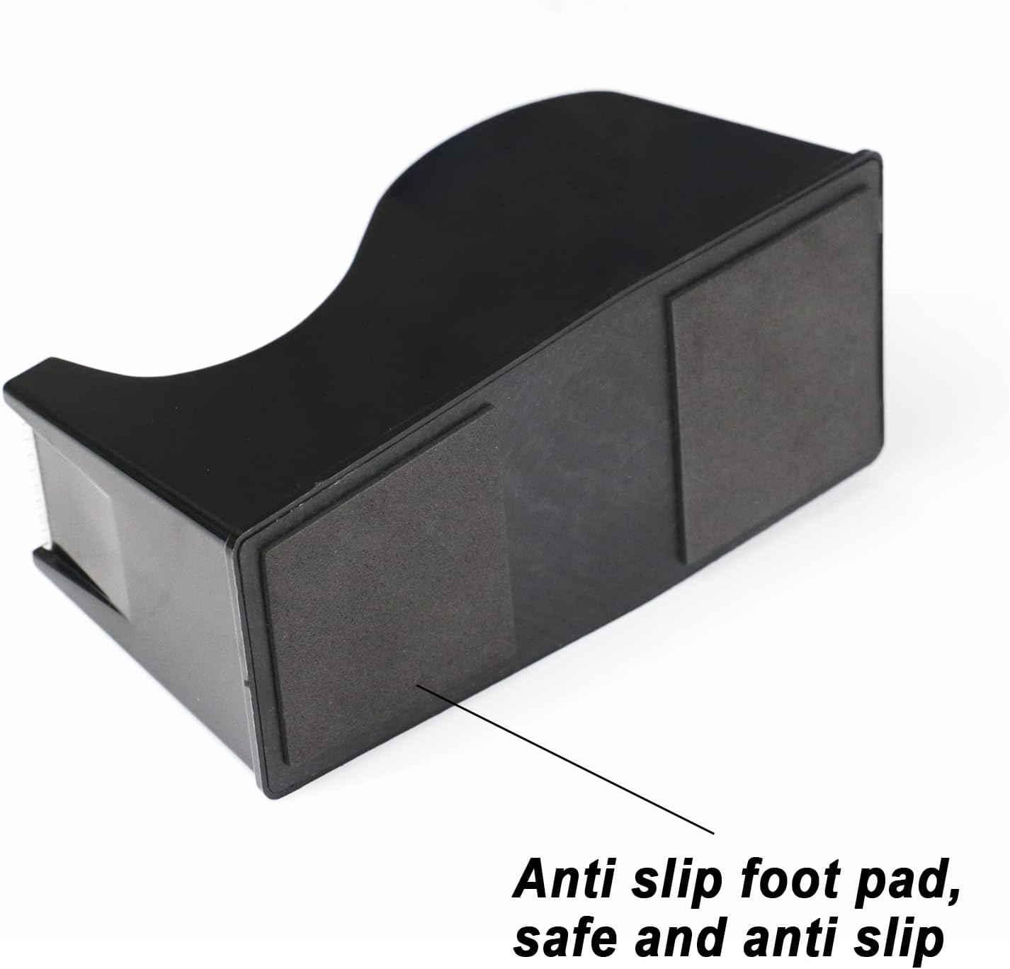 BOMEI PACK Desktop Tape Dispenser (Fits 1" & 3" Core) with Transparent Tape Refills, Clear Tape with Black Tape Holder,Weighted Non Slip Base, for Masking Tape,Heat Resistant Tape