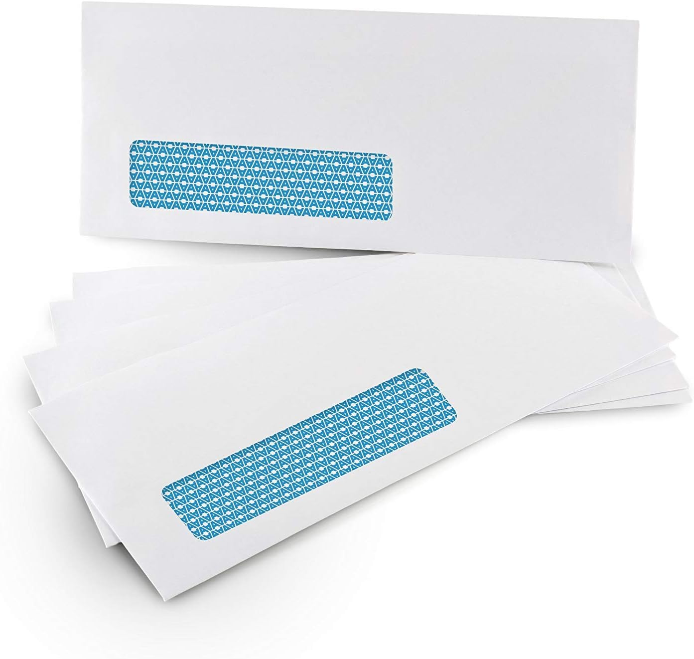 Aimoh #10 Single Left Window Self-Seal Security Tinted Envelopes, Size 4-1/8 X 9-1/2 Inches, 24 LB -1 Case- 5 Packs - 2500 Envelopes (35210-CS)