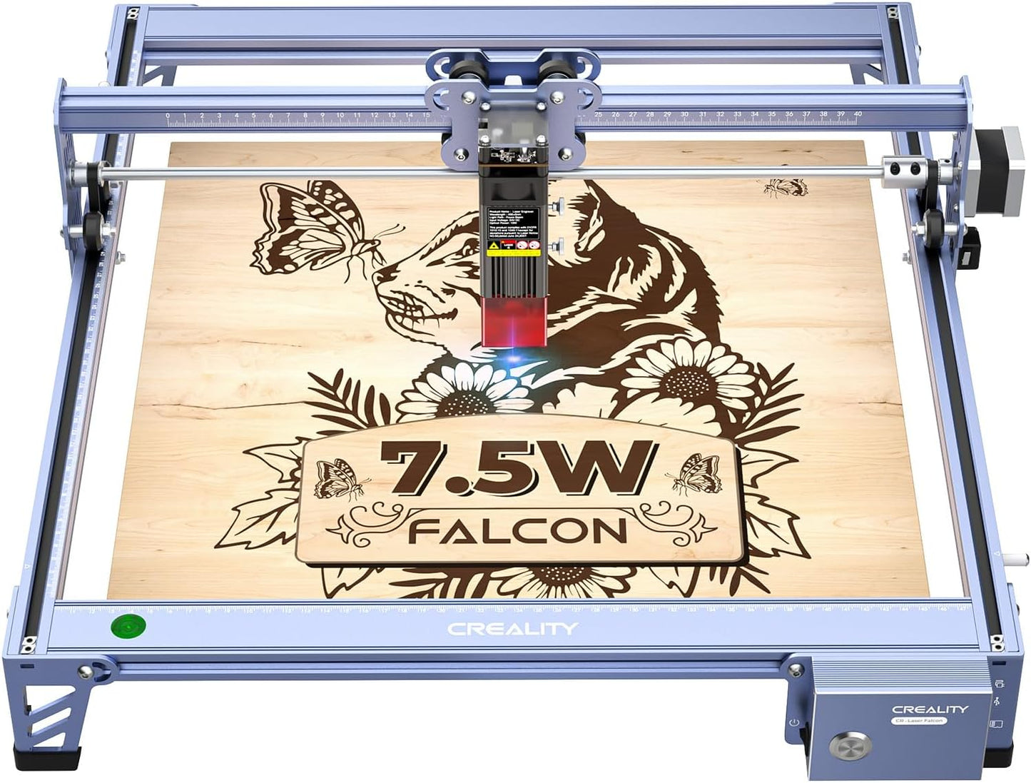 CREALITY FALCON 7500mW Laser Engraver, Laser Engraver and Cutter Machine for Beginners, Wood, Metal, DIY, Active Stop, Compresed Spot 0.06mm, 15.7"*16.3" Workspace
