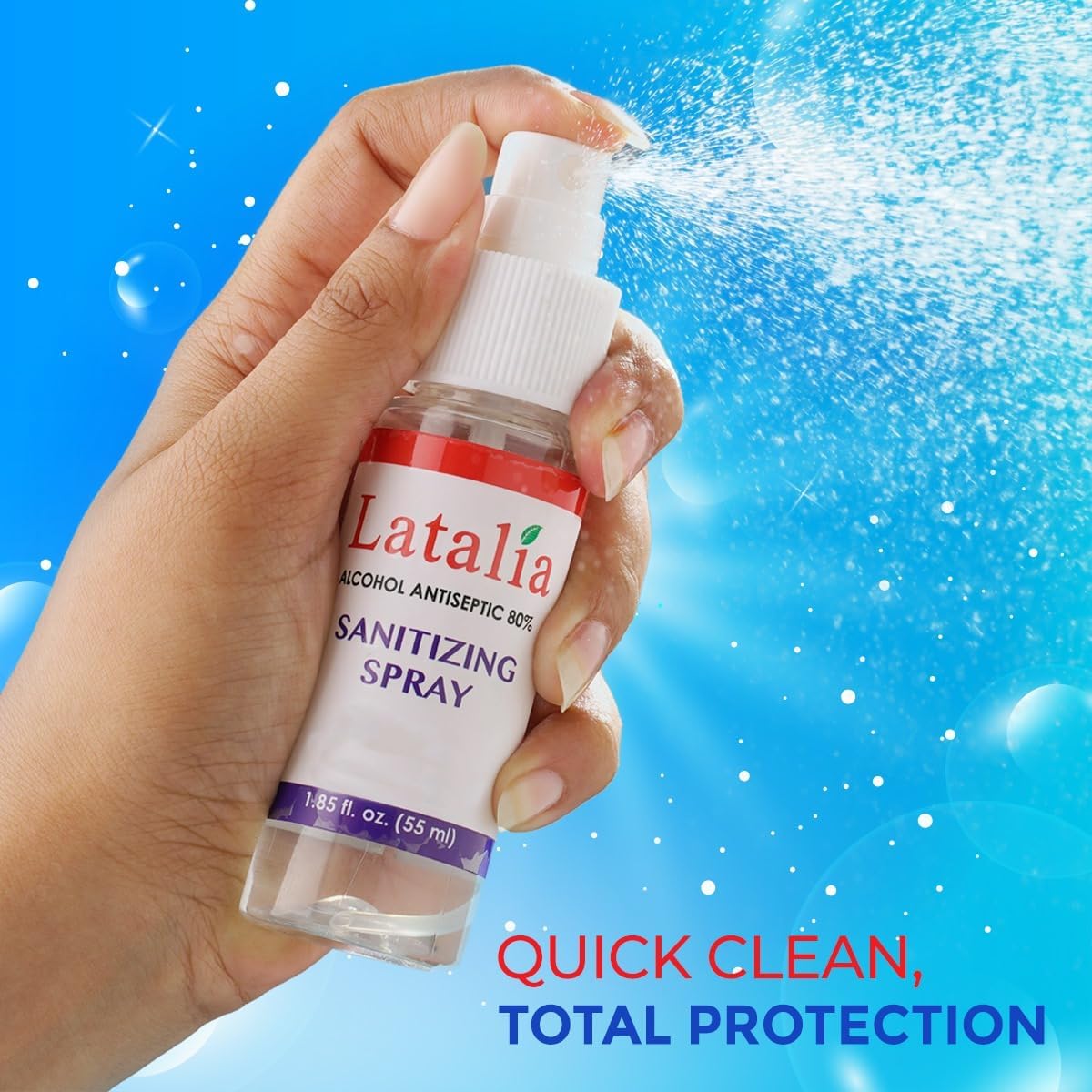 Hand Sanitizer Spray - Pack of 48 Unscented Spray Hand Sanitizer for Hands (1.85 fl. oz & 55 ml)