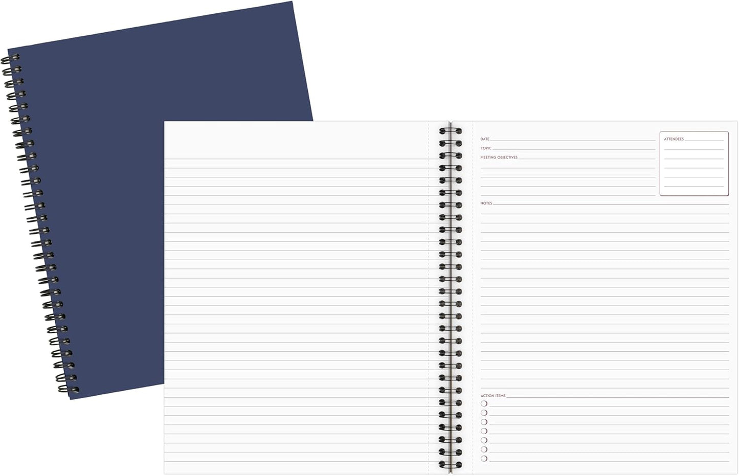 Cambridge Limited Business Notebook, Meeting Notes, Legal Ruled, 8-1/4" x 11", 80 Sheets, Soft Touch Flexible Cover, Wirebound, Blue (UN06132-20)