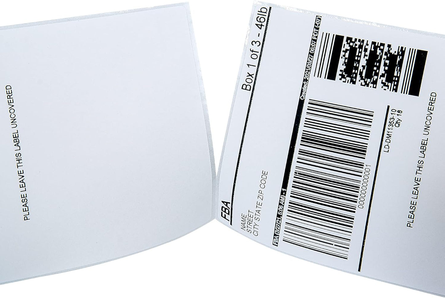 L LIKED 6000 Fanfold 4" x 6" Direct Thermal Labels, with Perforated line for Thermal Printers - Compatible with Zebra & Rollo Printer