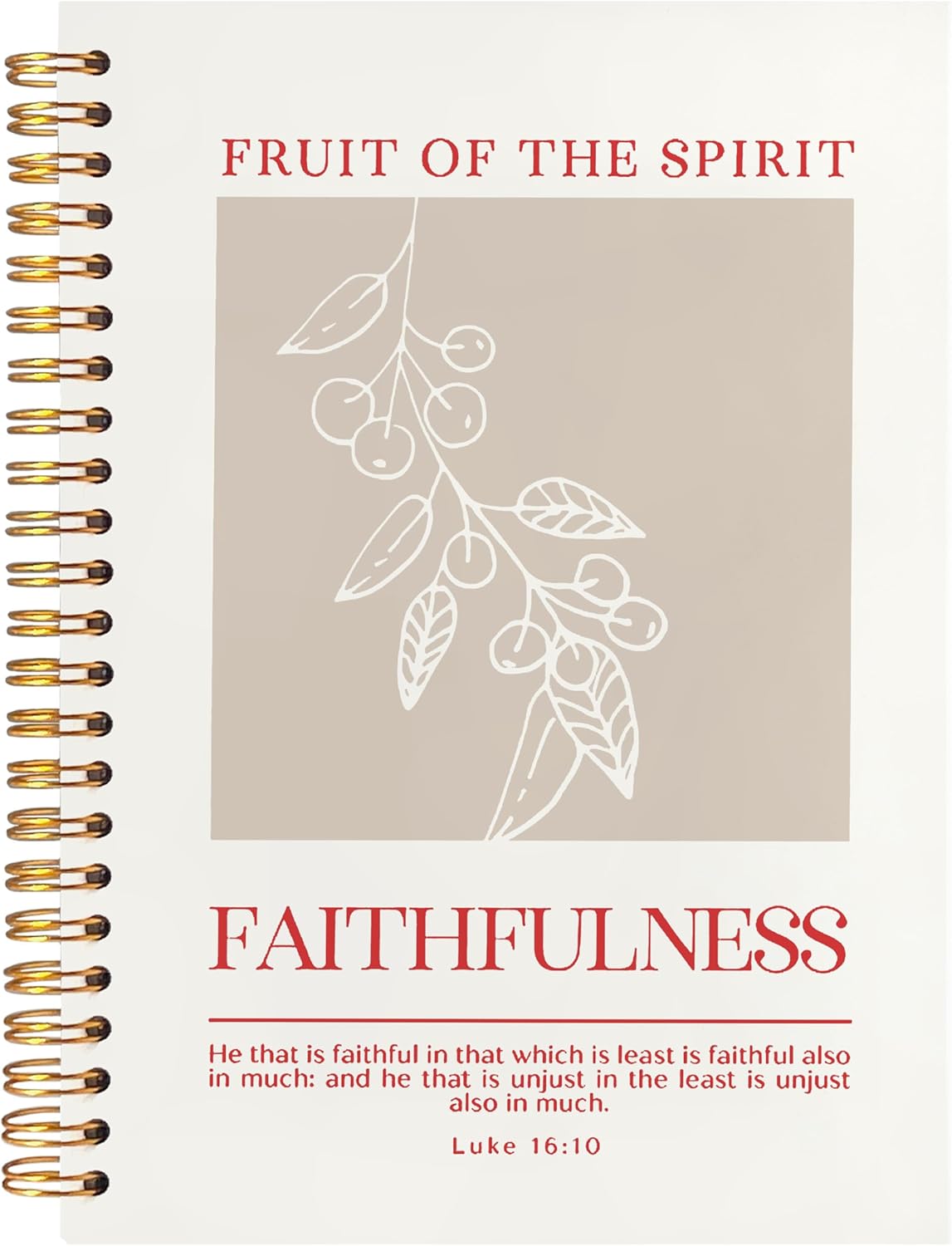 BearCake Fruit of the Spirit Faithfulness Christian Notebook Journal, Christian Gifts for Women, Bible Notebooks for Note Taking, Bible Journaling Notebook, Hardcover Spiral Notebook 5.5x8.3